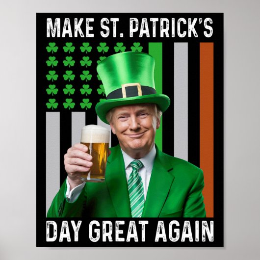 Poster Rendre la Saint-Patrick plus belle encore Drapeau (Devant)