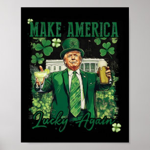Poster Rendre l'Amérique chanceuse à nouveau drôle Trump