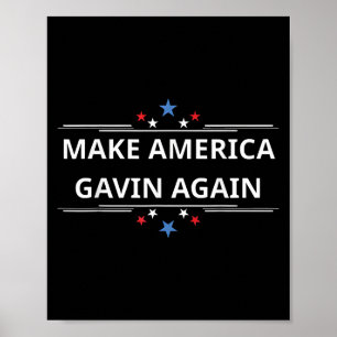 Poster Rendre l'Amérique Gavin à nouveau drôle drapeau pa