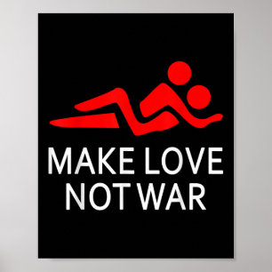 Poster Rendre l'amour pas la guerre heureux Hippy dire fa