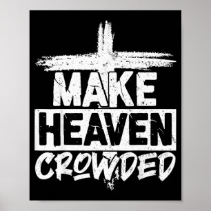 Poster Rendre le ciel bondé Croix - Minimaliste Chrétien