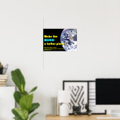 Poster "Rendre le monde meilleur !" avec le verset de la  (Bureau à domicile)