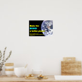 Poster "Rendre le monde meilleur !" avec le verset de la  (Cuisine)