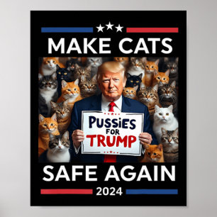 Poster Rendre les animaux en sécurité Trump 2024 Sauver n