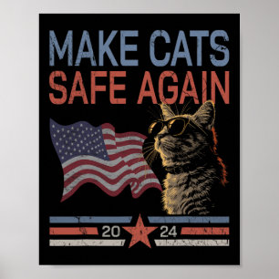Poster Rendre les chats en sécurité à nouveau Chemise Drô
