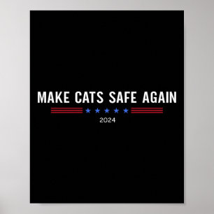 Poster Rendre les chats sûrs à nouveau Drôle Trump Harris