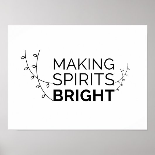 Poster Rendre les esprits brillants - Typographie moderne (Devant)
