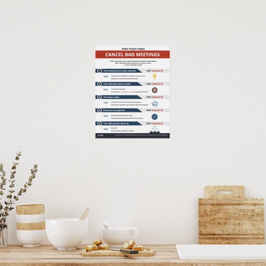 Poster Rendre les gens heureux : Annuler les mauvaises ré (Cuisine)