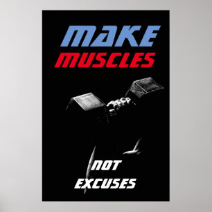 Poster Rendre les muscles Bodybuilding Fitness Motivation