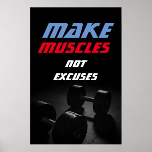 Poster Rendre les muscles Bodybuilding Fitness Motivation