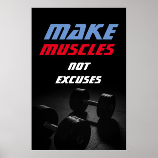 Poster Rendre les muscles Bodybuilding Fitness Motivation