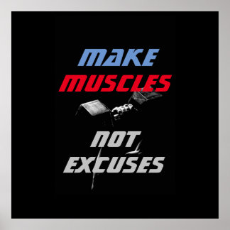 Poster Rendre les muscles Bodybuilding Fitness Motivation
