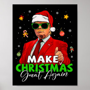 Poster Rendre Noël super à nouveau amusant Père Noël Trum