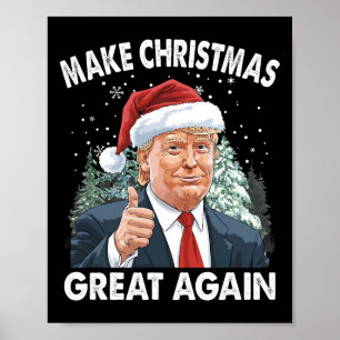 Poster Rendre Noël super à nouveau drôle Donald Trump Noë