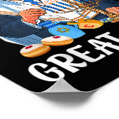 Poster Rendre sa grandeur à Hanoukka juive laid Chanukah  (Coin)