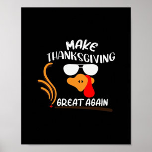 Poster Rendre sa grandeur à Thanksgiving, drôle mème de T