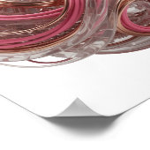 POSTER RENDU 3D ABSTRAIT D'UNE FORME COMPLEXE AVEC DU VER (Coin)