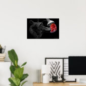 Poster Rendu artistique 3d de la rate (Bureau à domicile)