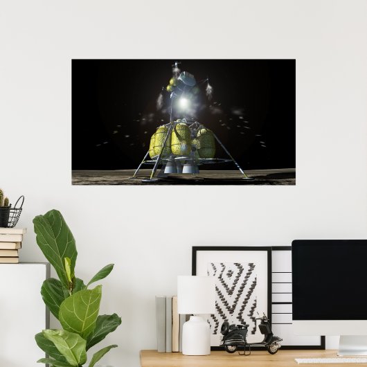 Poster Rendu d'artiste d'un nouveau vaisseau spatial à la (Bureau à domicile)