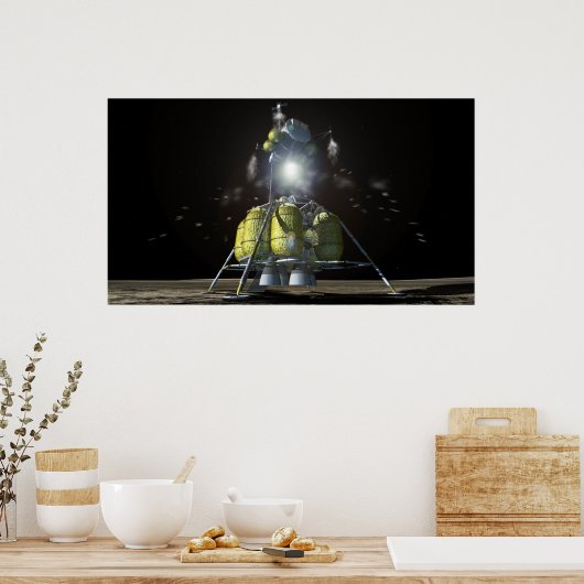 Poster Rendu d'artiste d'un nouveau vaisseau spatial à la (Cuisine)