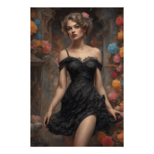 Poster Rendu de petite robe noire - Amélioré IA