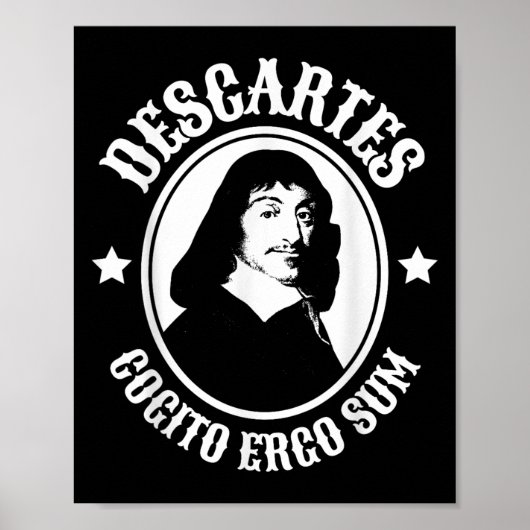 Poster Rene Descartes Cogito Ergo Sum Citation (Devant)