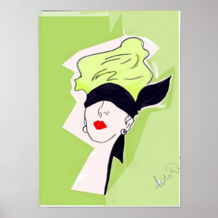 Poster Rene Gruau Geïnspireerde illustratie