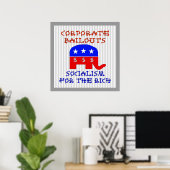 Poster Renflouement des entreprises (Bureau à domicile)