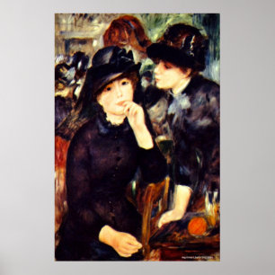 POSTER RENIOR PAINTING REPRINT - TWO GIRLS IN BLACK