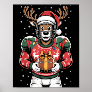 Poster Rennes de football drôles de Noël
