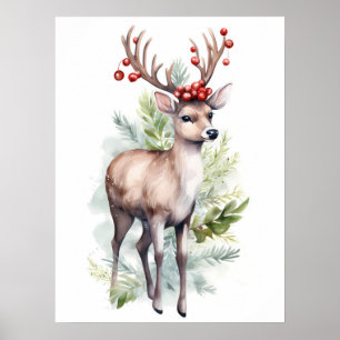 Poster Rennes de Noël pour la nurserie