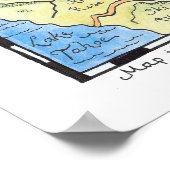 Poster Reno Map (Coin)