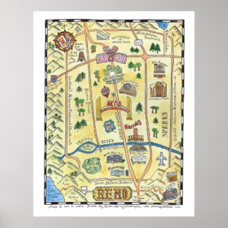 Poster Reno Map