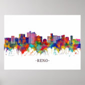 Poster Reno Nevada Skyline (Devant)
