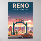 Poster Reno Nevada vintage (Devant)