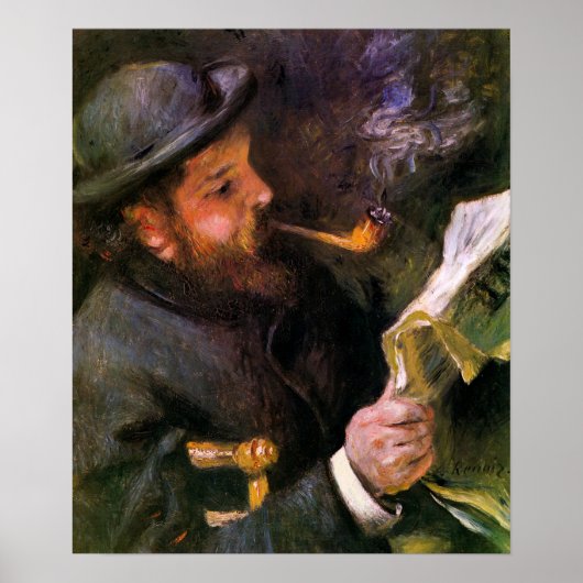 Poster Renoir - Claude Monet en lecture 1872 (Devant)