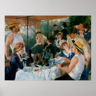 Poster Renoir Déjeuner de la fête de plaisance Art