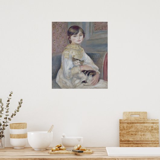Poster Renoir - Enfant avec chat Art (Cuisine)