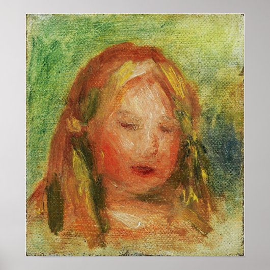 Poster Renoir - Étude de la tête d'enfant (Coco) (Devant)