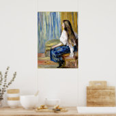 Poster Renoir - Femme aux cheveux longs, art (Cuisine)