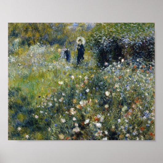 Poster Renoir femme avec parasol dans le jardin (Devant)