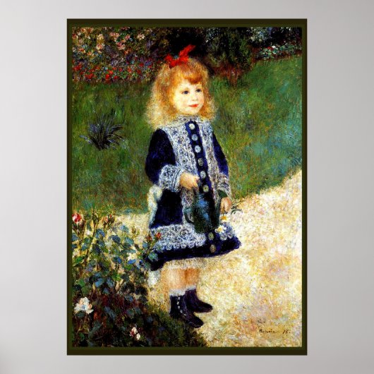Poster Renoir - Fille avec une canne d'arrosage (Devant)