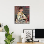 Poster Renoir Imprimer : Mlle. Julie Manet avec ch (Bureau à domicile)