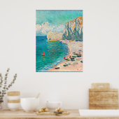 Poster Renoir - La plage et la Falaise d'Amont (Cuisine)