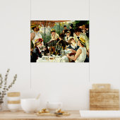 Poster Renoir : Le déjeuner de la fête nautique (Cuisine)