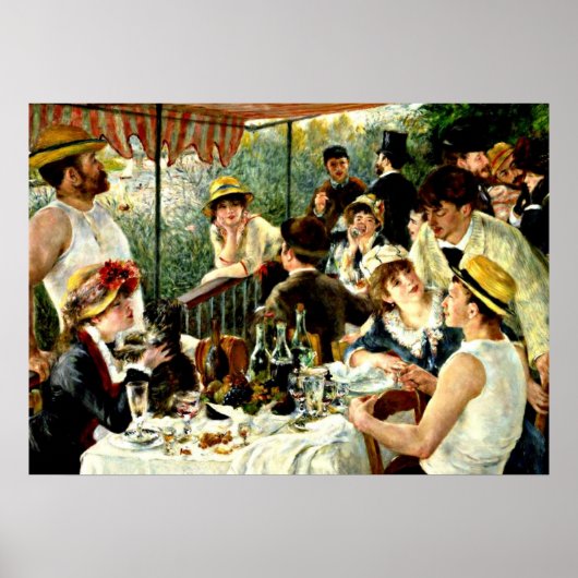 Poster Renoir : Le déjeuner de la fête nautique (Devant)