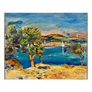 Poster Renoir - L'Estaque, peinture de paysage d'art fin