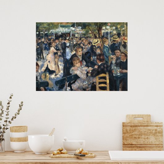 Poster Renoir Moulin Danse Galette Party (Cuisine)