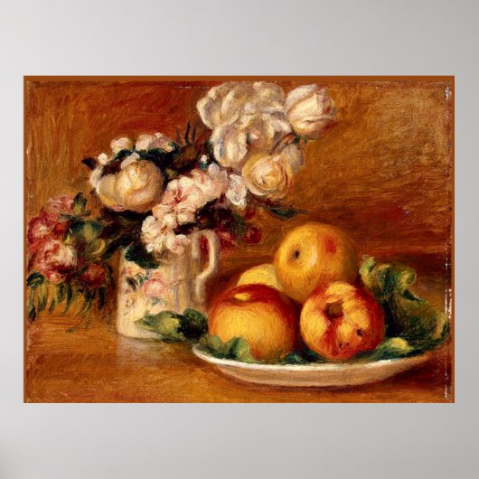 Poster Renoir - Pommes et Fleurs (Devant)