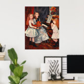 Poster Renoir - Portrait de la fille de Catulle-Mende (Bureau à domicile)